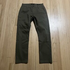 Proof Pants Mens 29 (Fits 27x27) Green Slim Traveler Stretch Chino Golf Commuter